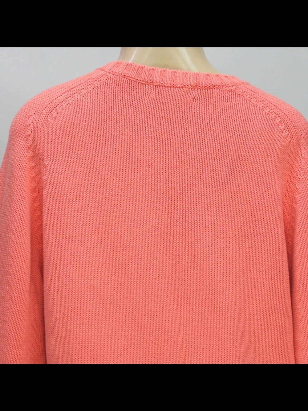 Lands' End Women's V-Neck Sweater in Coral - Picture 6 of 6